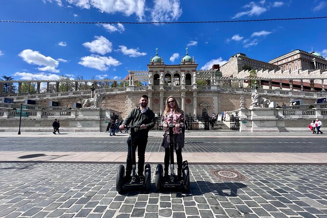 1.5 Hour Budapest Segway Tour - To The Castle Area - Clark Adam Square and the Chain Bridge view: a quick lesson in where the bridges come from