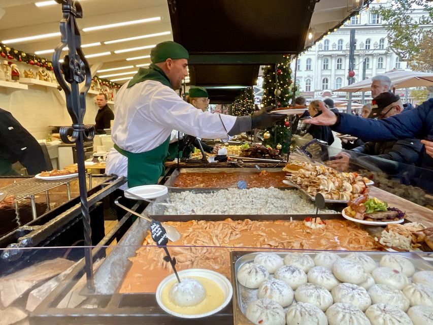 Budapest: Christmas Market Guided Walking Tour with Tastings - Tastings That Actually Fit the Season: Chimney Cake, Marzipan, and Mulled Wine