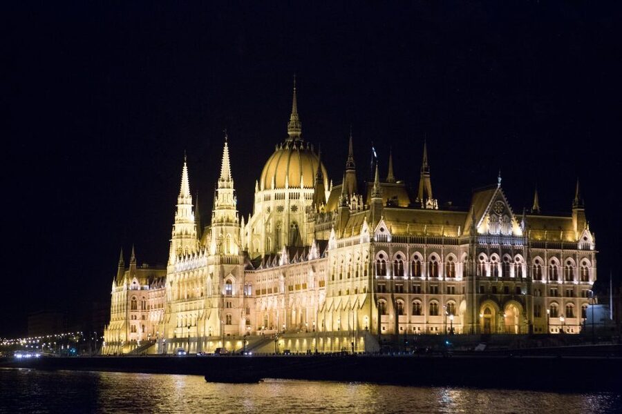 Budapest: Night Walking Tour with Danube River Cruise - Szabadsag Square to the Hungarian Parliament Building: lights, scale, and smart photo stops