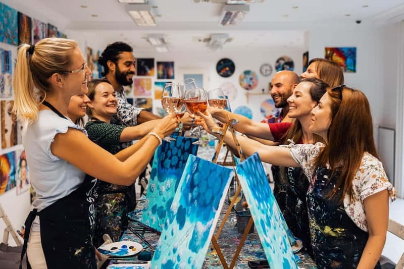Budapest: Paint and sip experience - Wine, Water, Coffee, and Tea: The Drink Part That Makes It Feel Easy