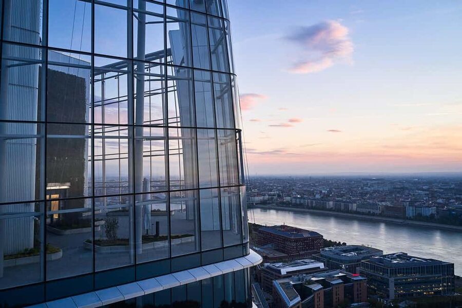 Budapest SkyDeck Tower - Panoramic Lift & Viewing Platform - From MOL Campus to 120m: why this sky view feels practical