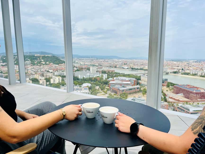 Budapest SkyDeck Tower - Panoramic Lift & Viewing Platform - What you do on the top: views, AR cards, and photo timing