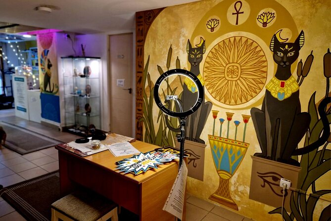 Cat Museum Budapest Entry Ticket - Upstairs Jungle Room: movies, a tablet quiz, and a souvenir reward