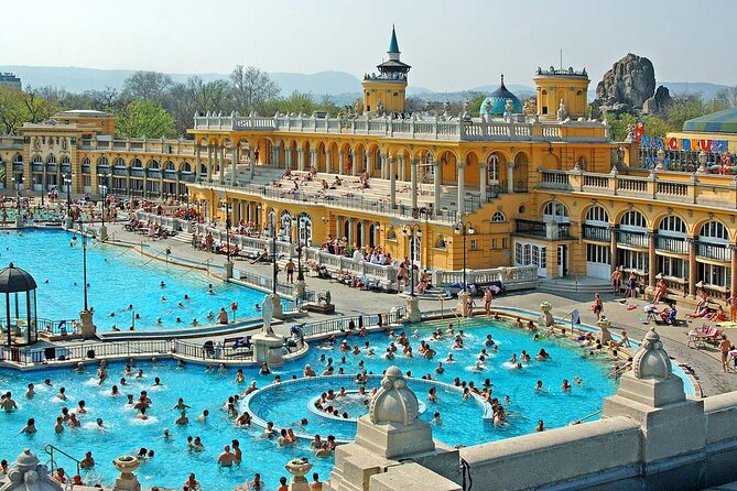 Entrance to Szechenyi Spa in Budapest - Indoor pools, outdoor pools, saunas, and steam rooms: build your own route